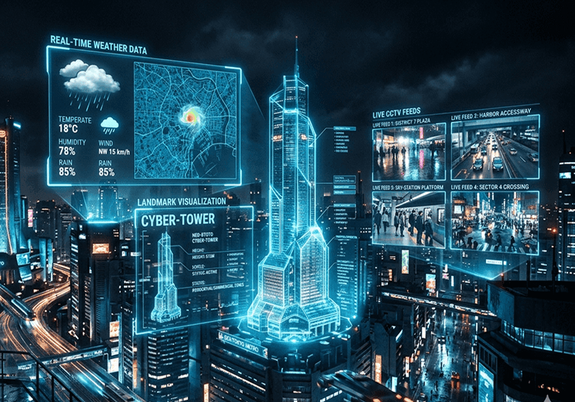 Brings urban environments into a dynamic digital space.